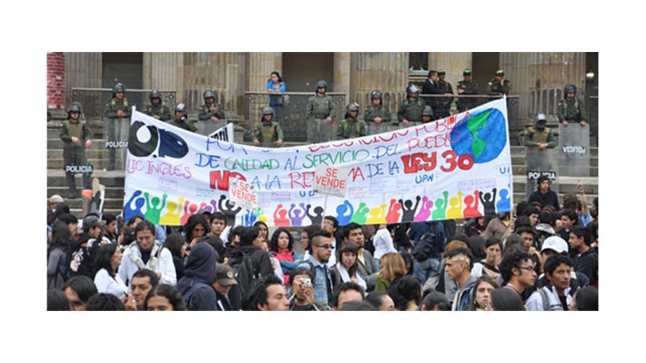 Foto del d&iacute;a: Marcha de los estudiantes en Bogot&aacute;
