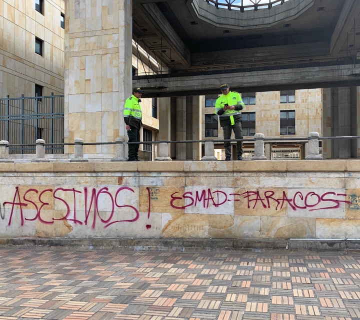 Las paredes del centro capitalino est&aacute;n llenas de mensajes tras el Paro Nacional