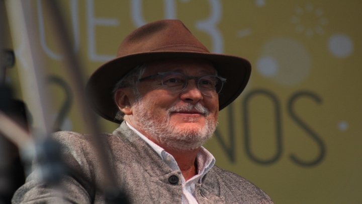 El autor Hector Abad Faciolince durante la presentaci&oacute;n de su libro 'Lo que fue presente'