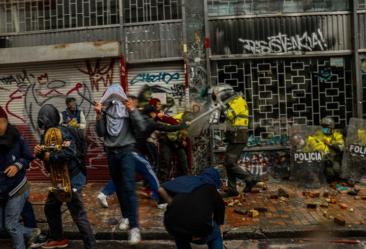 Protestas en Bogot&aacute; 28A del 2021