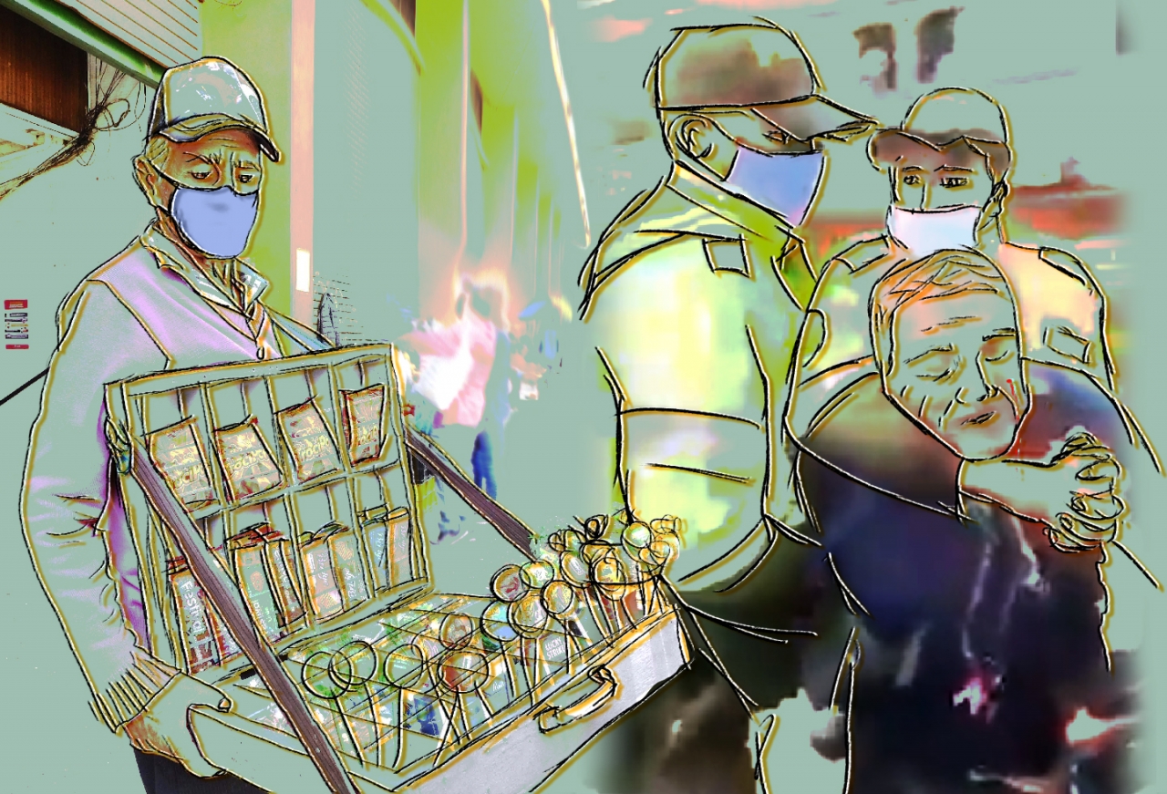 Ilustración Abuso policial en Pandemia|||