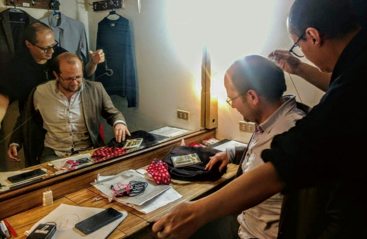 Preparaci&oacute;n justo antes de salir a escena