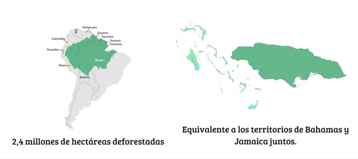Aproximaci&oacute;n de deforestaci&oacute;n en Amazonas durante los pr&oacute;ximos cinco a&ntilde;os