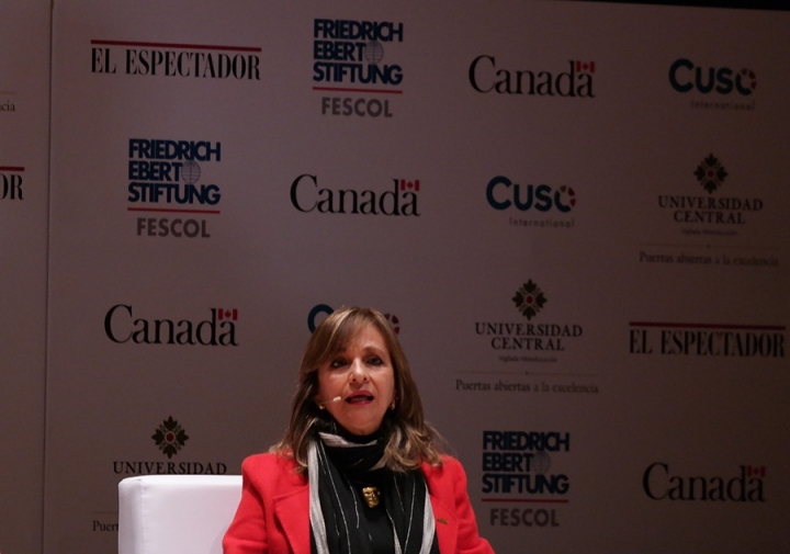 Ángela María Robledo, fórmula vicepresidencial de Gustavo Petro. Crédito fotos: Camila Rodríguez y Camila Carrillo