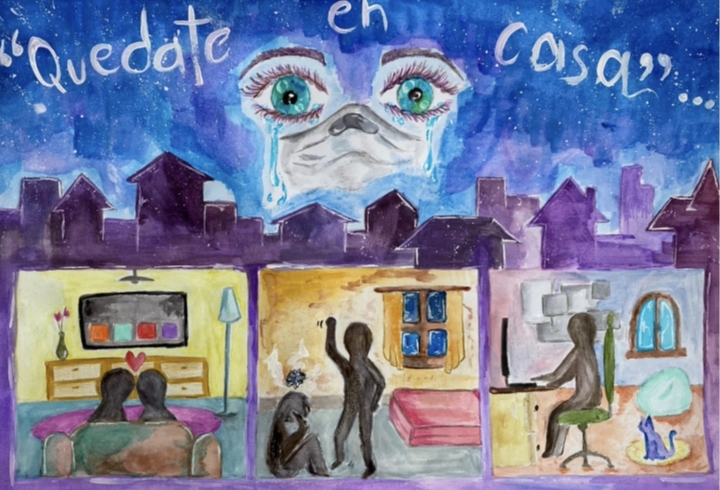 "Qu&eacute;date en casa"
