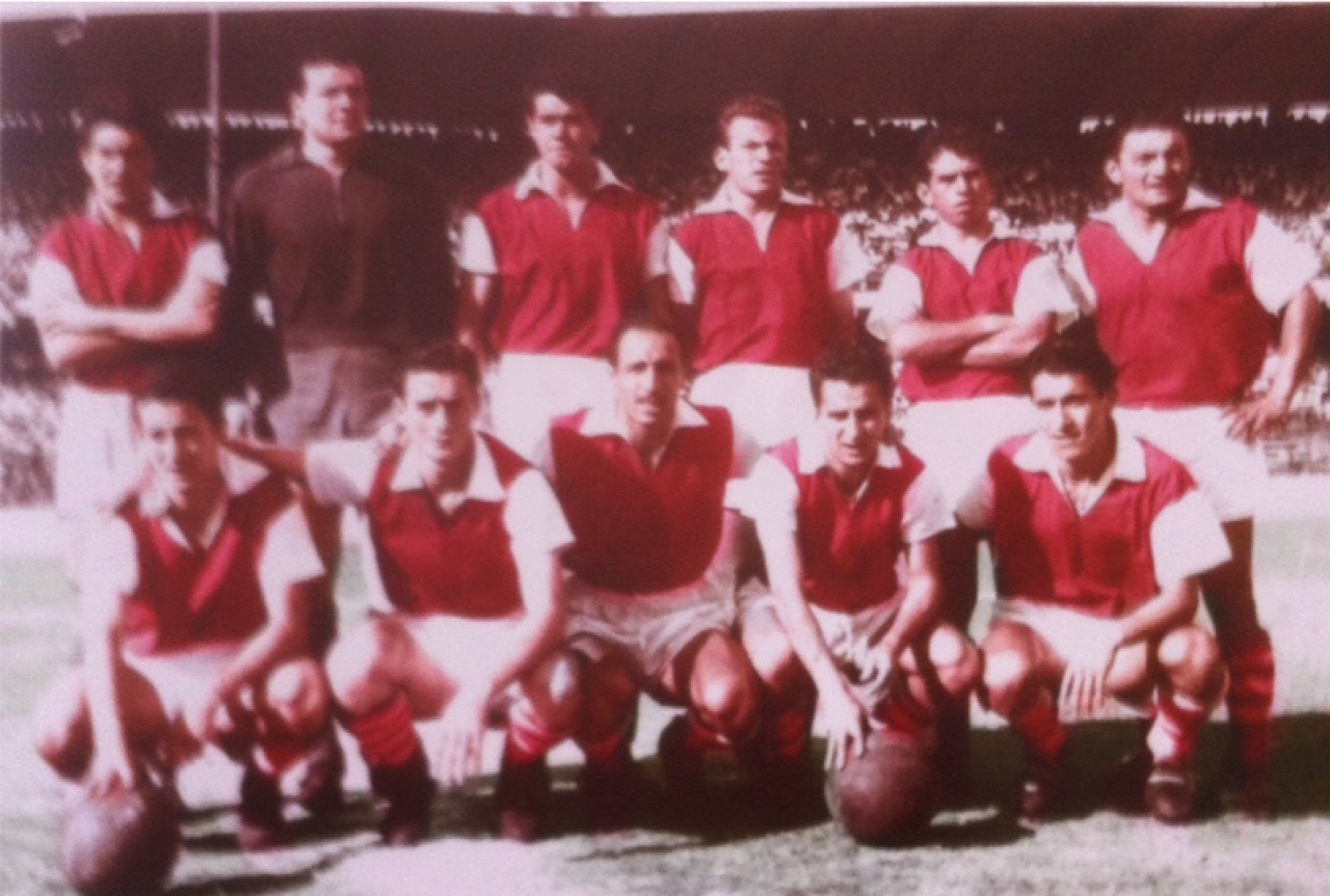 Nómina campeona Independiente Santa Fe 1960. Foto: Especiales del León.|||
