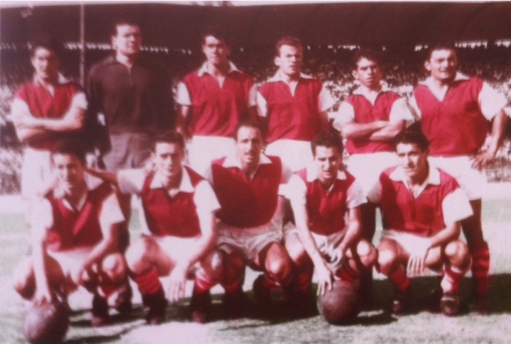 Nómina campeona Independiente Santa Fe 1960. Foto: Especiales del León.