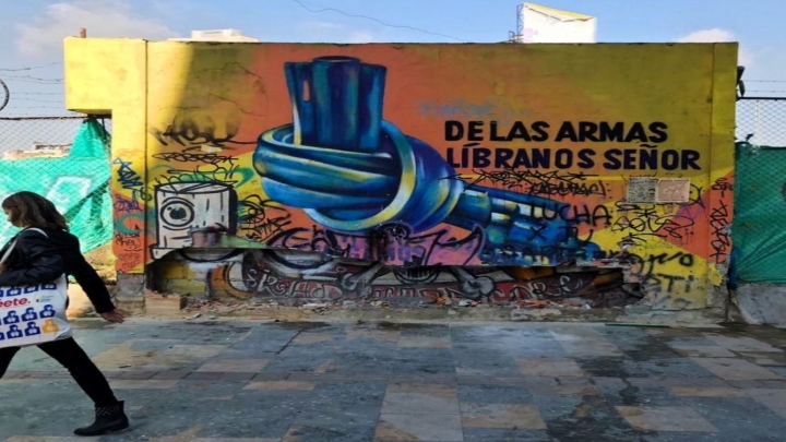 Grafiti ya inexistente en la carrera séptima con calle 19