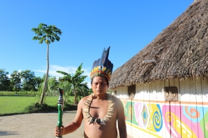 Santiago Kuetgaje, gobernador indígena del Resguardo Maguaré.|||