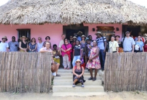 Participantes del Intercambio de Memoria Transformativa en la Casa Museo de San Basilio de Palenque|||