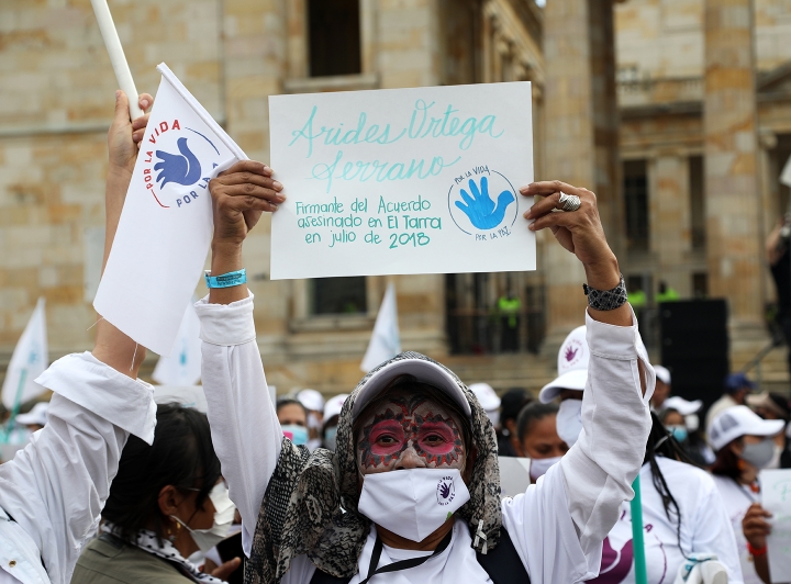 Performance de las mujeres de las FARC en Bogotá (Noviembre, 2020)