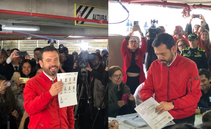 Galán registró su voto por la Alcaldía de Bogotá