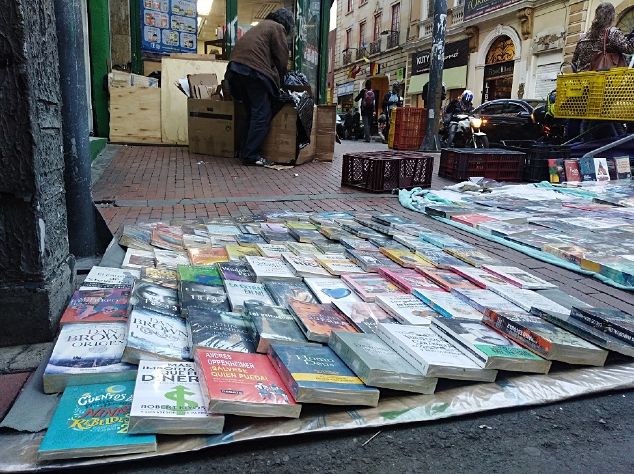Callejón de los Libreros, centro de Bogotá|||