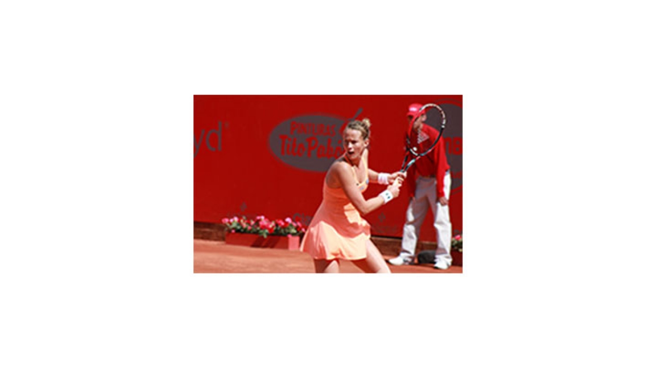 Mathilde Johansson, tenista francesa durante el Claro Open Colsanitas 2014|||