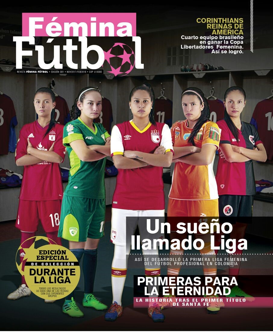 Primera edición de la revista Fémina Fútbol. Cortesía