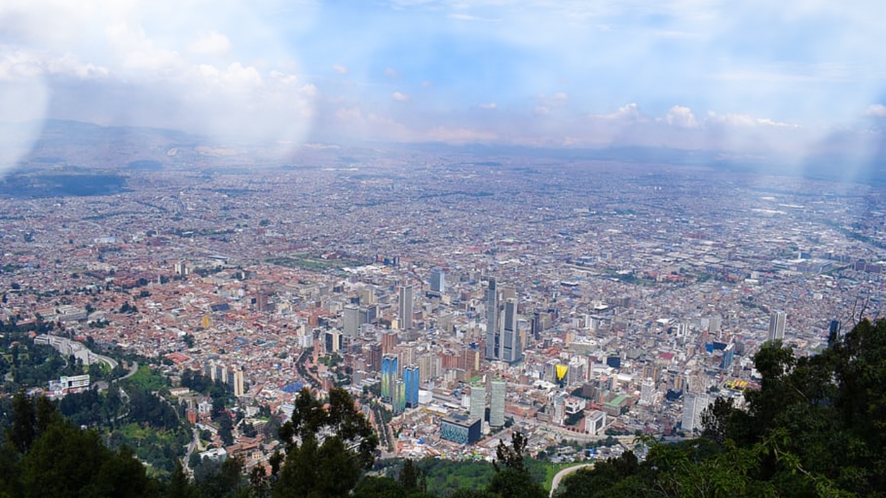 Vista panorámica de Bogotá|||