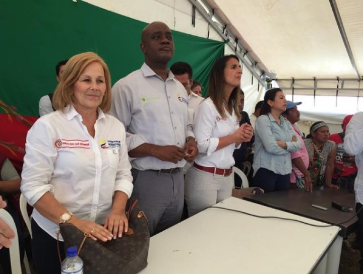 Yolanda Pinto en Caldono, Comisión de Gobierno en Minga Indígena del Cauca en 2017.