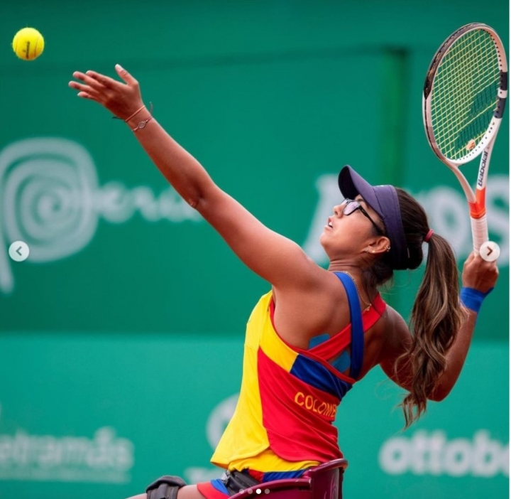 Mar&iacute;a Ang&eacute;lica Castro, referente de talla internacional que juega tenis en silla de ruedas