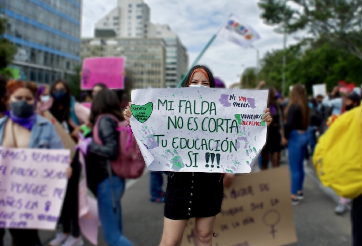 La mayor parte de la jornada transcurrió en talleres, arengas y una marcha serena