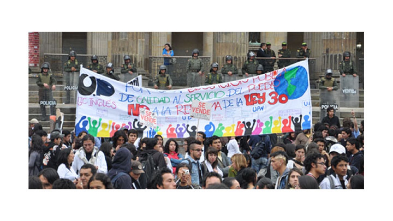 Foto del día: Marcha de los estudiantes en Bogotá