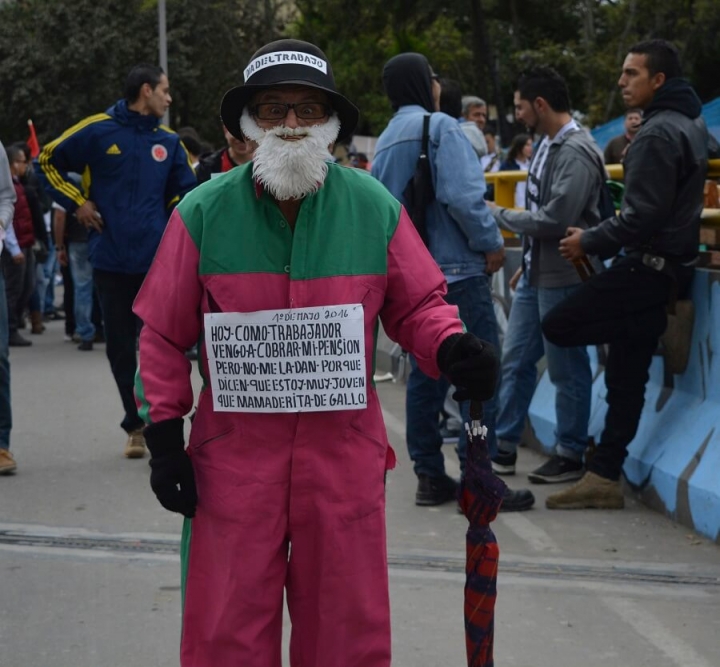 Así se vivió la marcha por el Día Internacional del Trabajo en Bogotá