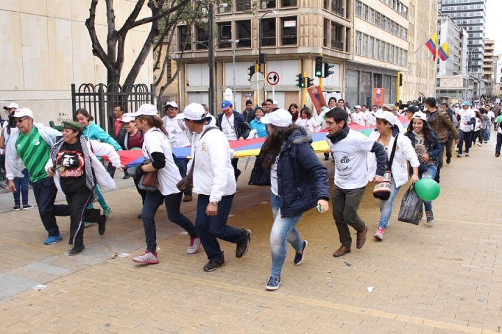 Así se vivió la marcha por el Día Internacional del Trabajo en Bogotá