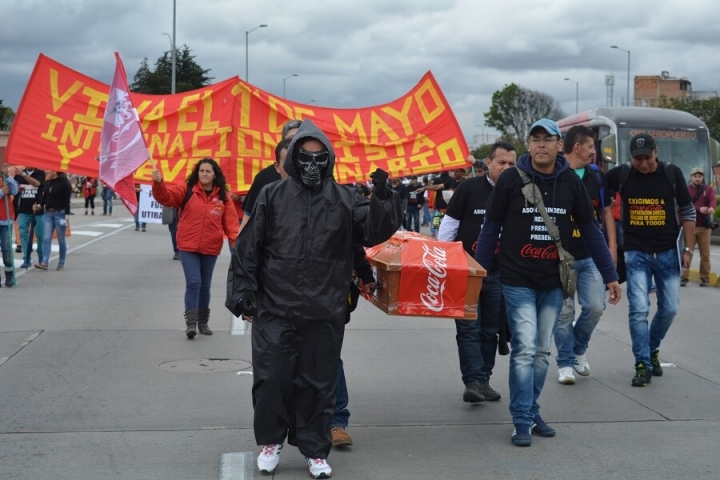 Así se vivió la marcha por el Día Internacional del Trabajo en Bogotá