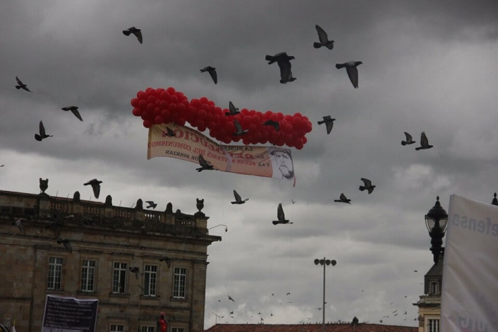 Así se vivió la marcha por el Día Internacional del Trabajo en Bogotá