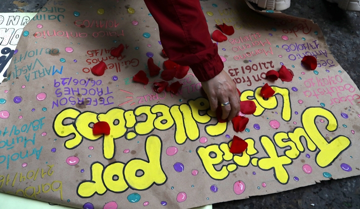 Mensaje de 'Justicia para los fallecidos'