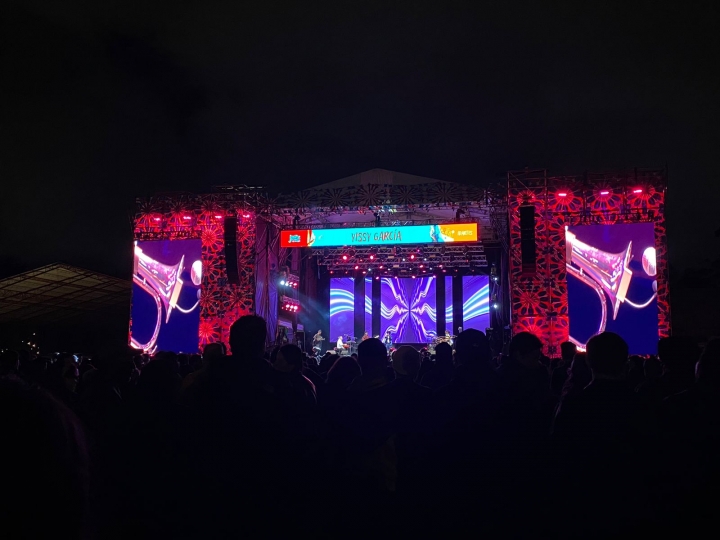Yissy Garc&iacute;a al cierre de su presentaci&oacute;n en Jazz al parque