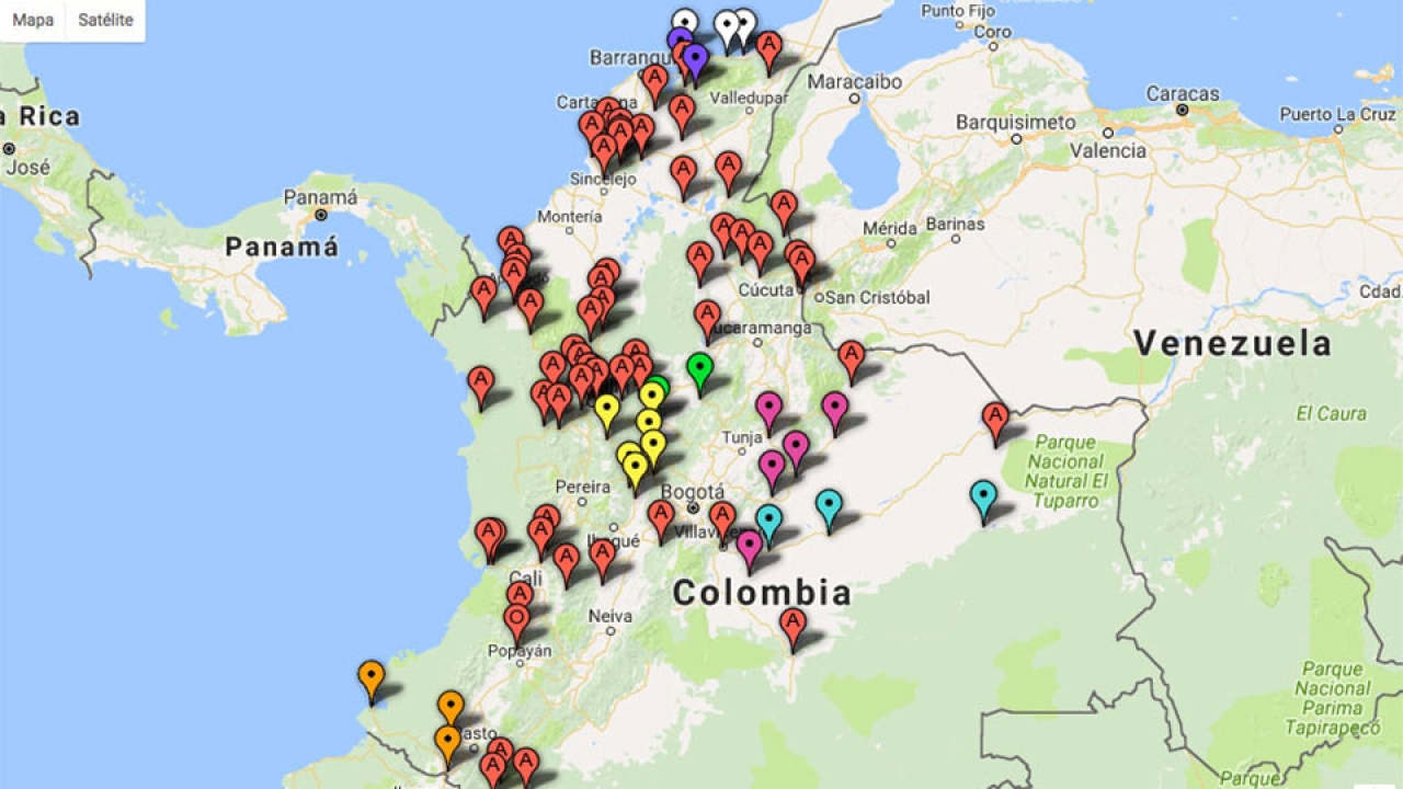 Mapa geografia paramilitarismo rutas||||