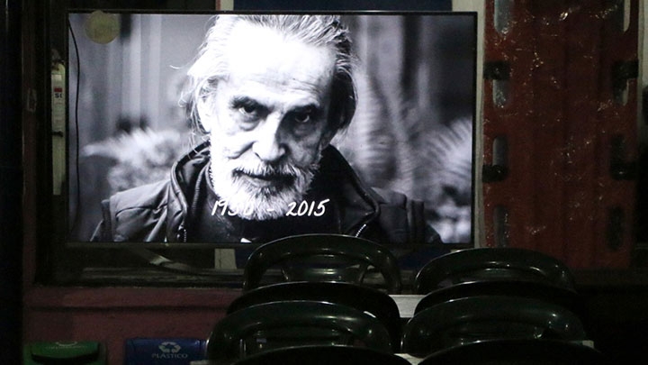 Imagen proyectada el d&iacute;a de su homenaje en el Teatro La Candelaria.