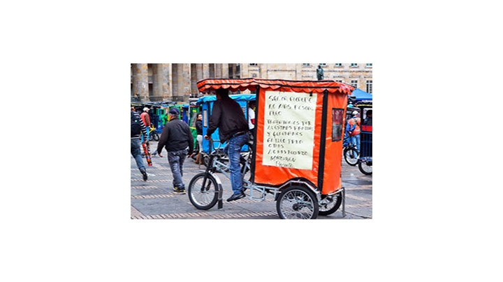 Una protesta en bicicleta