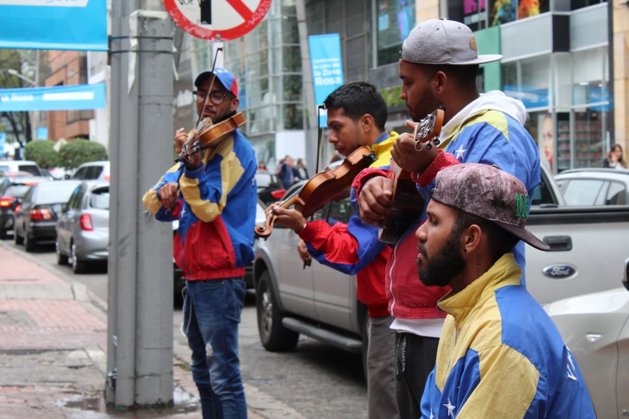 Músicos venezolanos en Bogotá|||