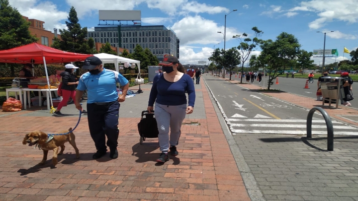 Las personas salen a hacer actividades físicas y disfrutar del sol en la ciclovía.