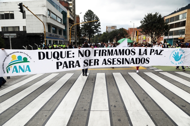 Marcha de las FARC por la Séptima de Bogotá