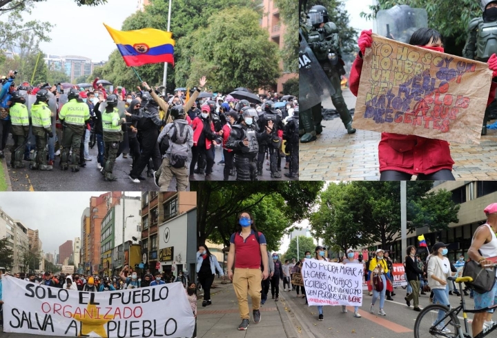 Manifestaciones en las calles de Bogotá
