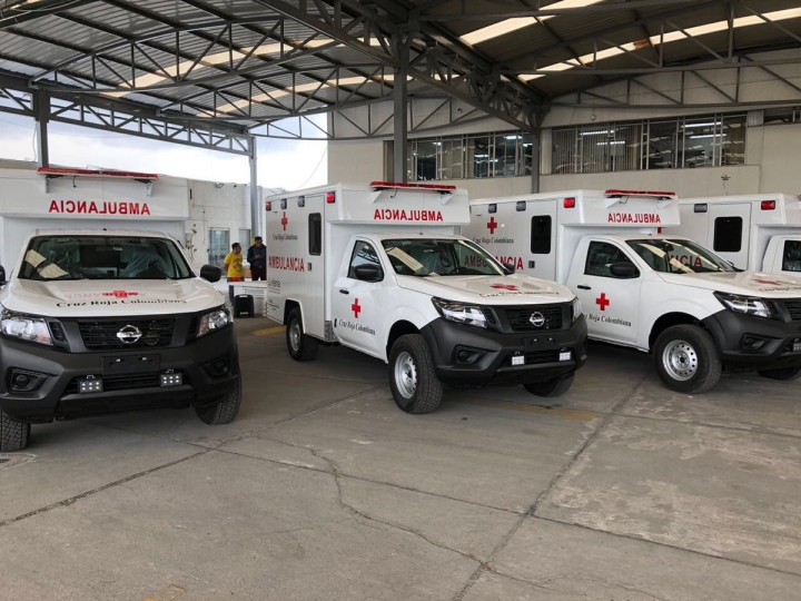 Ambulancias De la Cruz Roja en Colombia