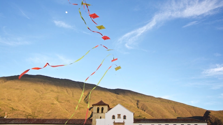 Plaza Mayor de Villa de Leyva en el 41 Festival del Viento y de las Cometas