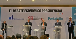 De izquierda a derecha: Gustavo Petro, Iván Duque, Humberto de la Calle, Germán Vargas Lleras y Mauricio Reina.|||