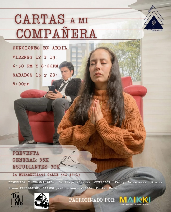 Imagen del poster promocional de &quot;Cartas a mi compañera&quot;