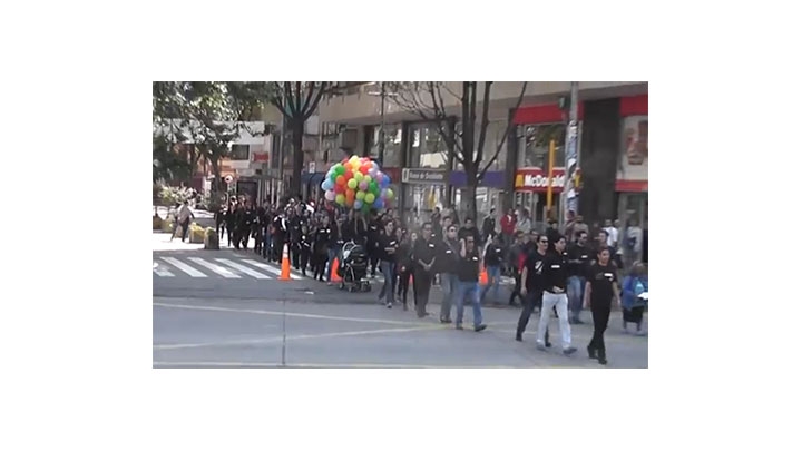 Flashmob, dedicado a los peatones muertos en Bogotá el año pasado