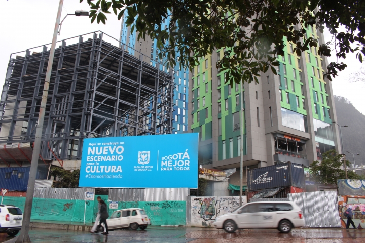 Fachada de la construcci&oacute;n de la nueva Cinemateca Distrital.