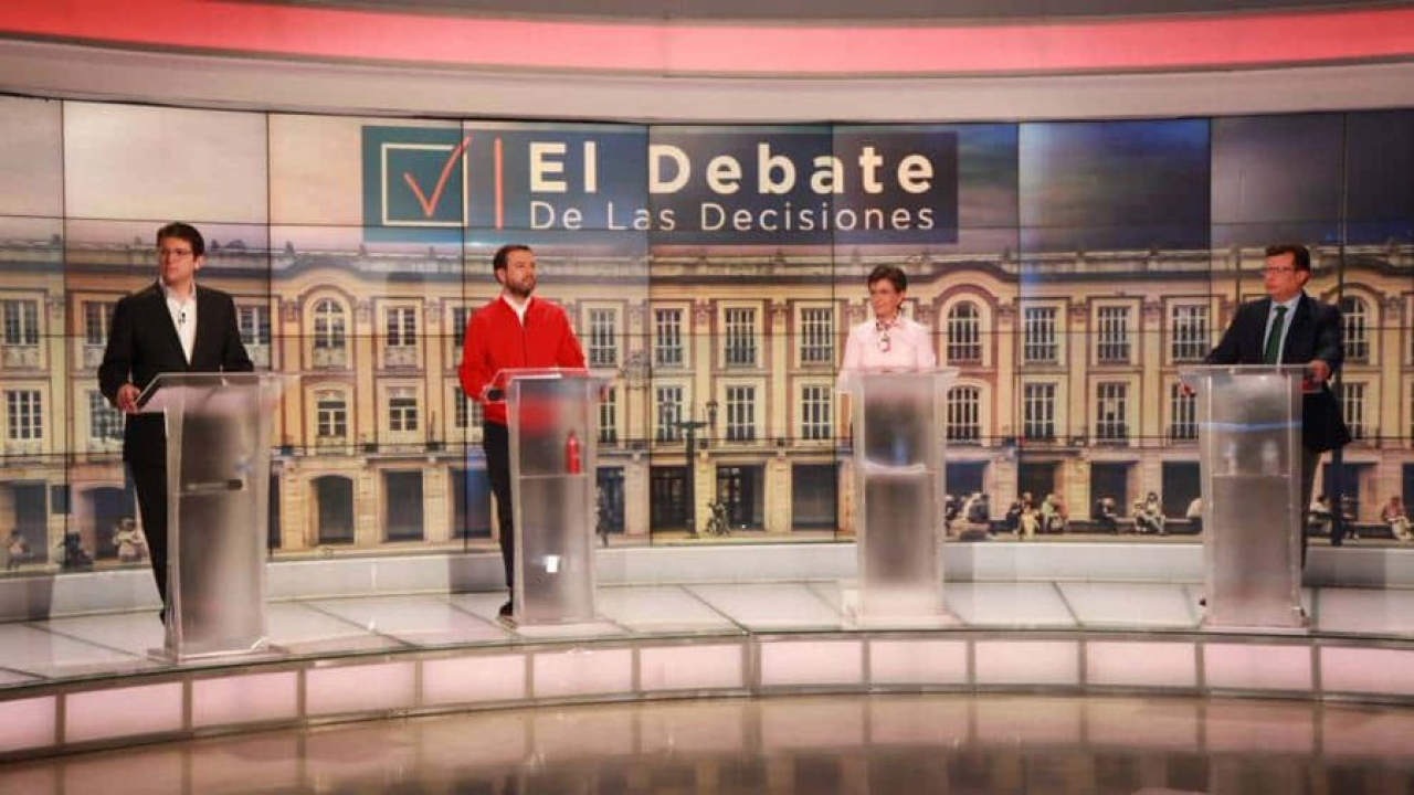 Candidatos a la Alcaldía de Bogotá en el debate de RCN|||