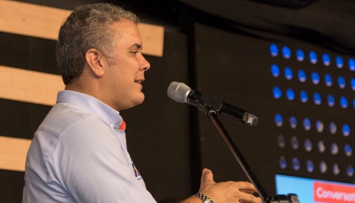 El candidato presidencial, Iv&aacute;n Duque.