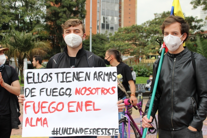 Estudiantes de los Andes en la marcha