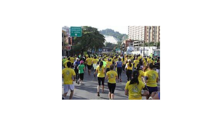 La carrera se realizó en el Parque Simón Bolívar.