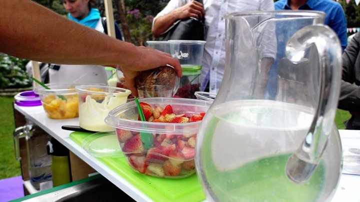 Quienes asistieron al evento disfrutaron de una Feria Gastronómica que complementa la temática de la jornada: la vida saludable