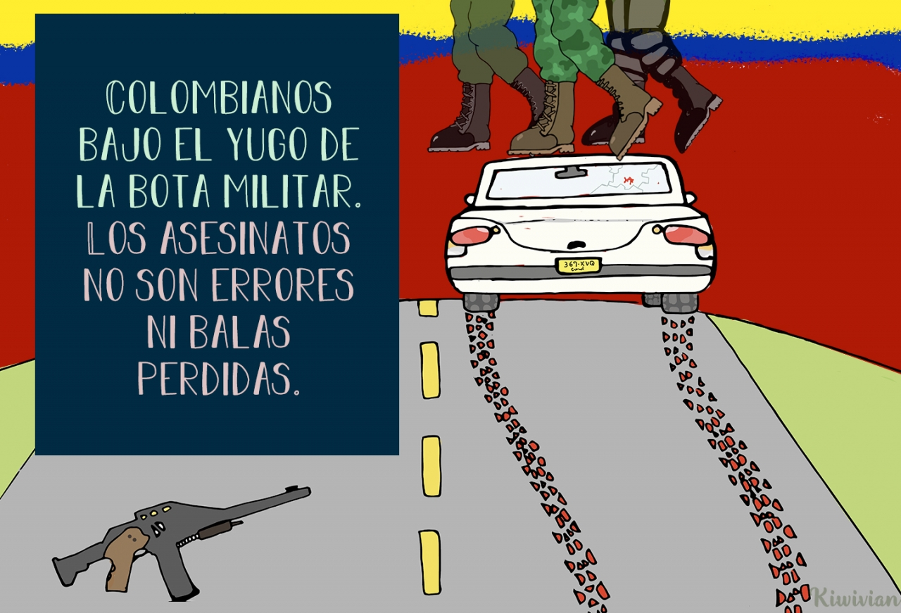 Colombianos bajo el yugo de la bota militar|En homenaje a Juliana Giraldo|||