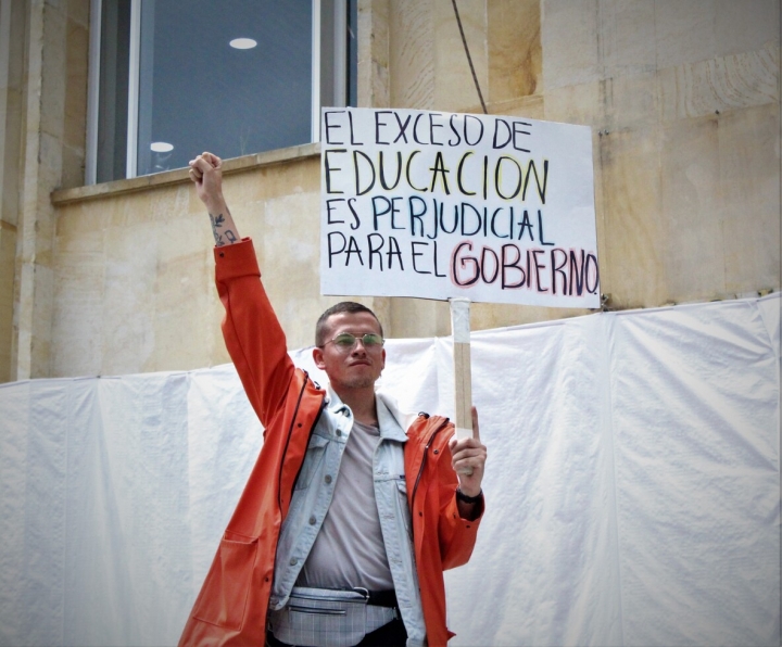 As&iacute; fue la jornada de manifestaciones del paro de Fecode en el centro de Bogot&aacute;